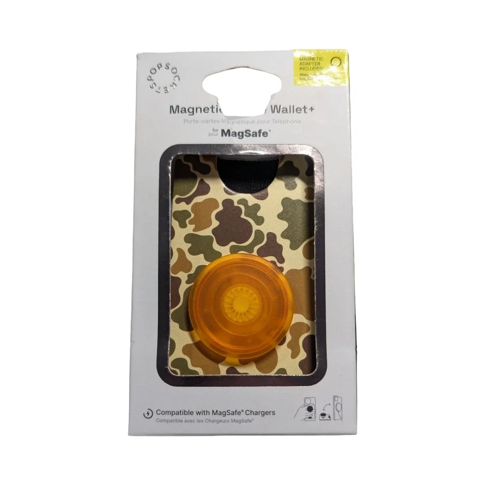 5-O PopSockets Magnetic MagSafe PopWallet+‎ Phone Wallet/Grip - Bruce/Camo